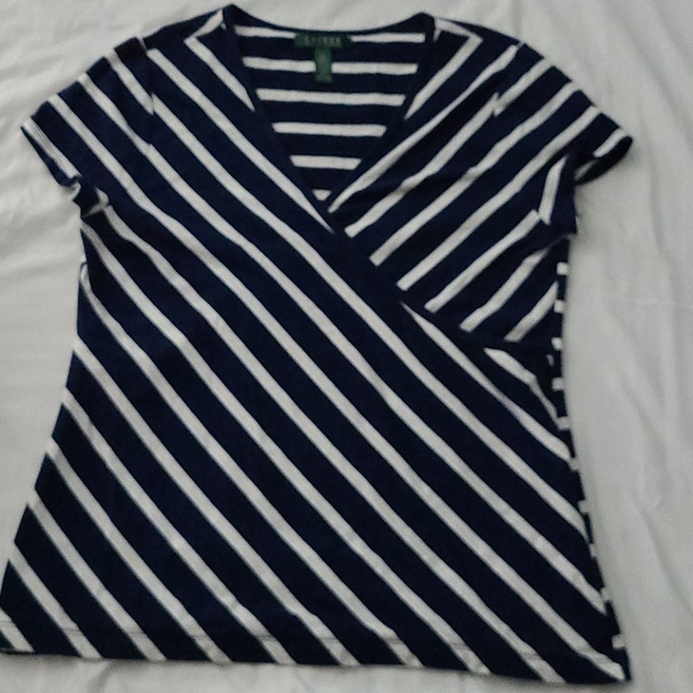 Lauren Ralph Lauren Blue Striped Shirt